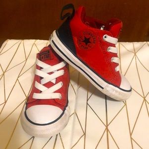 Red Toddler Converse Sneakers- Size 7